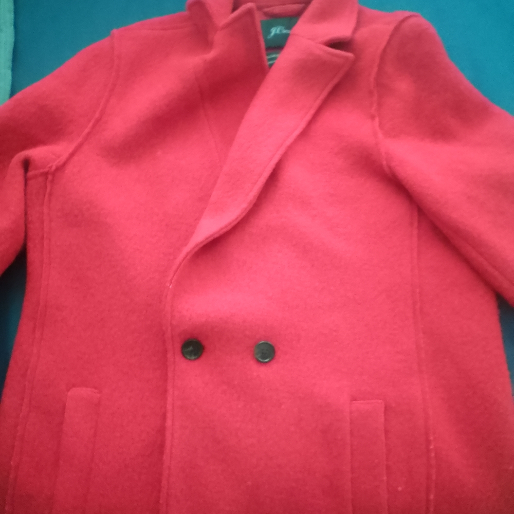 Red Double-Breasted Coat